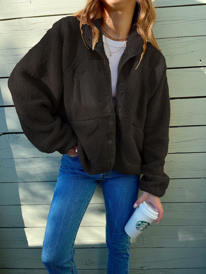 Veste Femme Style Japonais et Coréen en Laine avec Poches – Tailles M à XXL – Couleurs Variées