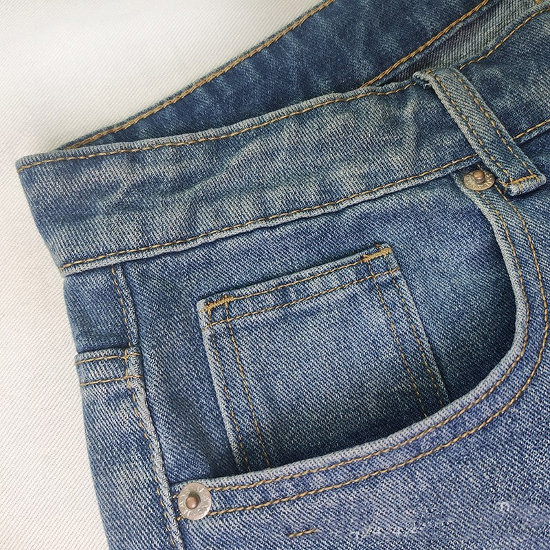 Jean Femme Décontracté – Taille Mi-haute, Coupe Droite Ample, Style Coréen & Japonais