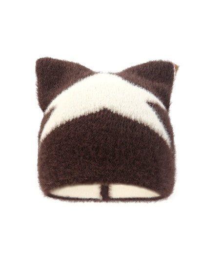 Bonnet Femme à Oreilles de Chat – Doux et Chaud – Papillon – Taille Unique