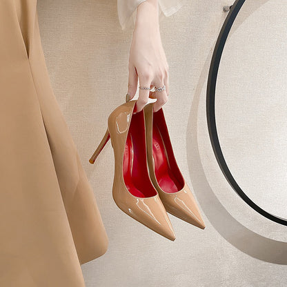 Escarpins Femme à Talon Stiletto – Talon Haut Noir avec Fond Rouge
