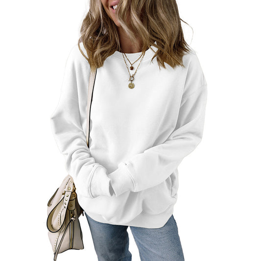 Pull Femme Oversize – Manches Longues, Impression, Style Décontracté