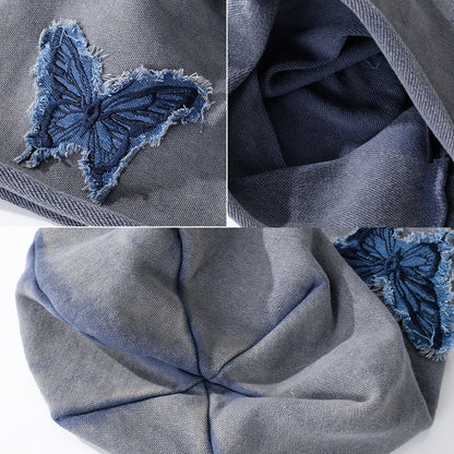 Bonnet Enfant Style Coréen – Béret Plié avec Papillon Rétro
