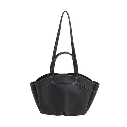 Large Capacity PU Tote Bag – Women’s Shoulder Handbag with Double Straps