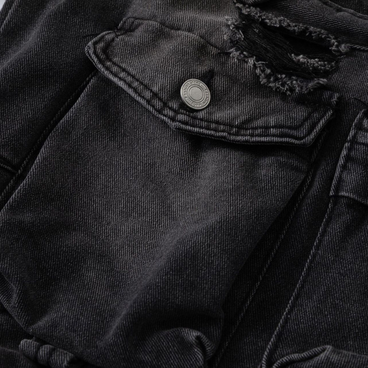 Pantalon Cargo Femme Noir – Denim Droit à Poches, Style Basique et Tendance