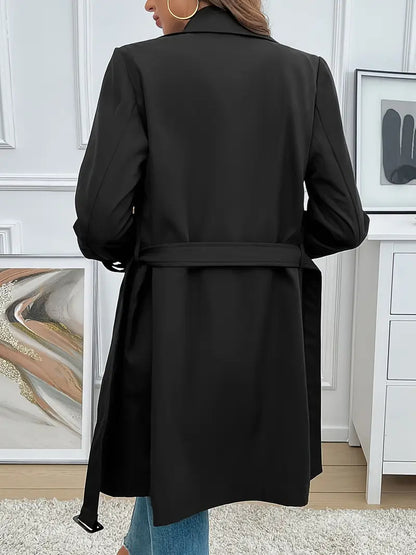 Trench Coat Femme Élégant Ceinturé – Style Chic & Intemporel