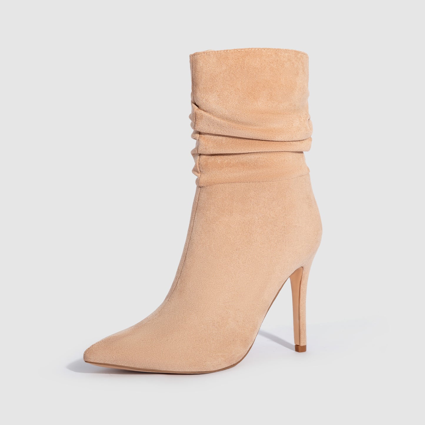 Bottes Femme en Daim – Talons Aiguilles Pointus, Style Chic Européen & Américain