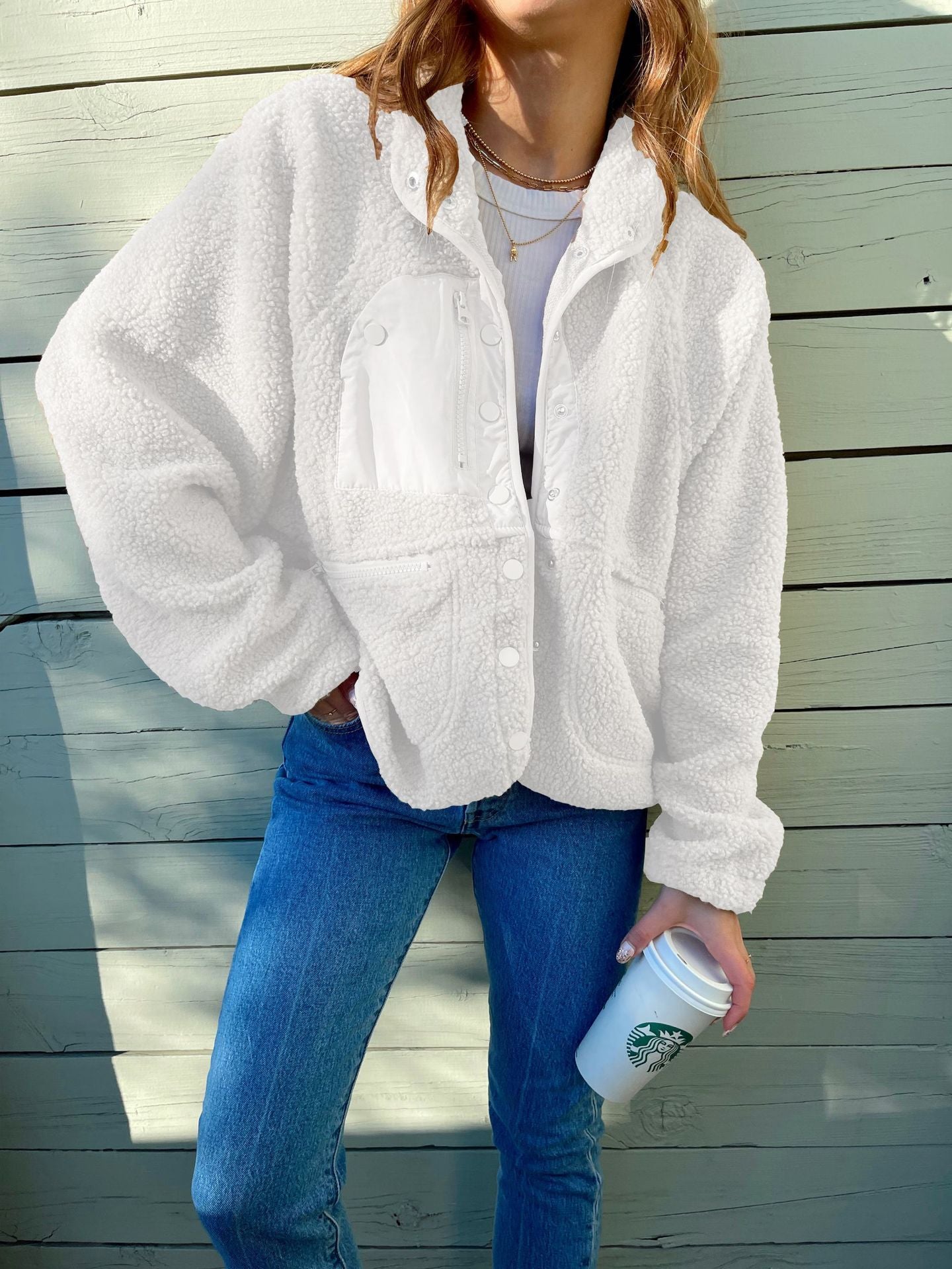 Veste Femme Style Japonais et Coréen en Laine avec Poches – Tailles M à XXL – Couleurs Variées