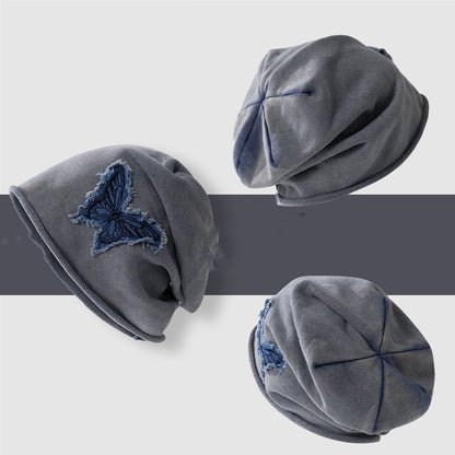 Bonnet Enfant Style Coréen – Béret Plié avec Papillon Rétro