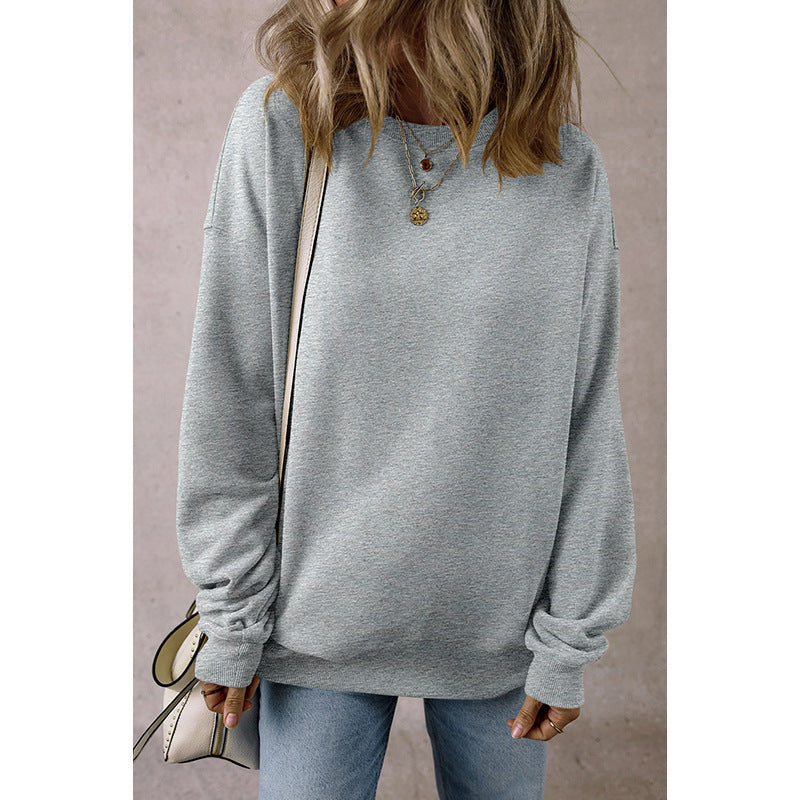 Pull Femme Oversize – Manches Longues, Impression, Style Décontracté