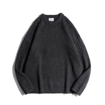 Pull Femme Décontracté – Style Rétro, Manches Longues, Coupe Loose, Automne