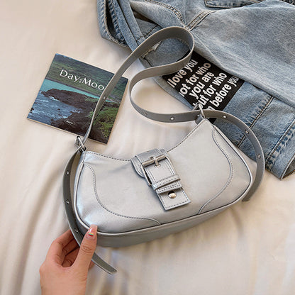 Sac Épaule Femme – Style Rétro Été, PU Uni, Décontracté et Tendance