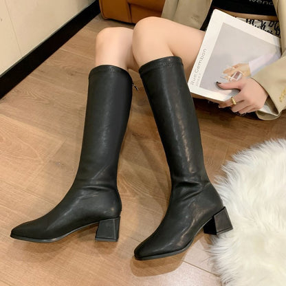 Bottes Cavaliers Femme à Talons Hauts – Élégantes et Affinantes, PU, Tailles 35–42