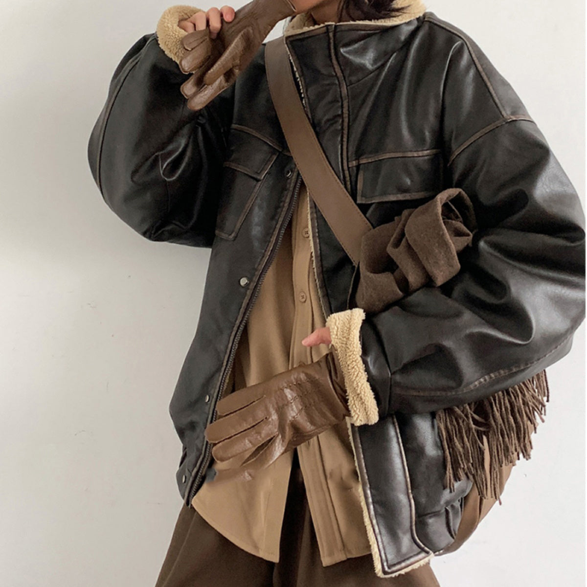 Veste Femme Col Montant – Style Rétro Japonais – Zippée – Automne Décontracté