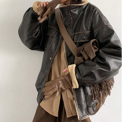 Veste Femme Col Montant – Style Rétro Japonais – Zippée – Automne Décontracté