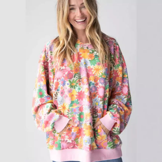 Sweat à Capuche Femme – Impression Numérique, Manches Longues, Style Doux
