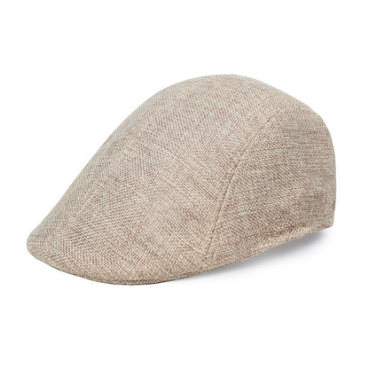 Casquette Homme Béret en Coton et Lin – Style Rétro – Taille Unique – Protection Soleil