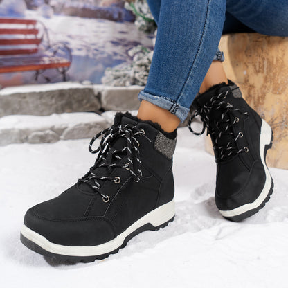 Bottines Femme Hiver en Suède – Chaudes, Antidérapantes, Style Dr Martens, Tailles 36–41