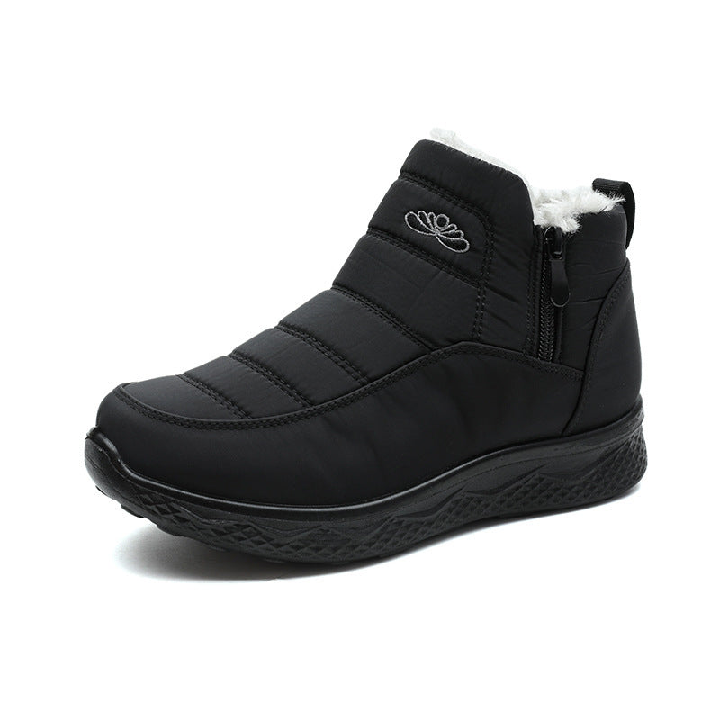 Bottes Neige Femme Chaudes Épaissies – Doublées Laine Lavée, Imperméables, Grandes Tailles 35–45