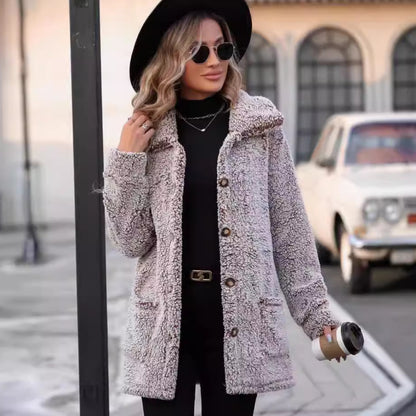 Veste Femme Décontractée Ample – Cardigan Matelassé en Velours Bulle