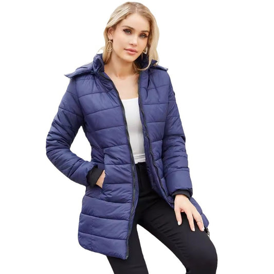 Veste Matelassée Imperméable Femme – Manches Longues, Chaude et Décontractée
