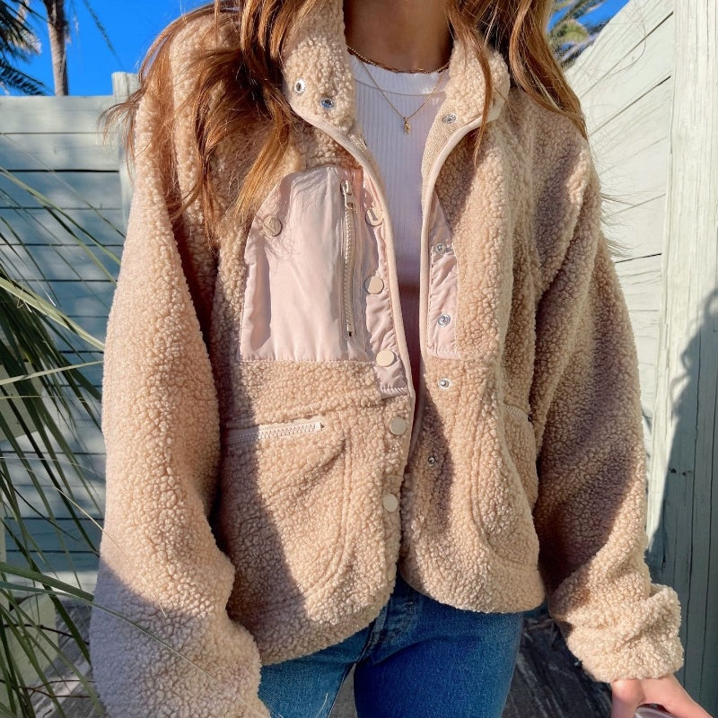Veste Femme Style Japonais et Coréen en Laine avec Poches – Tailles M à XXL – Couleurs Variées