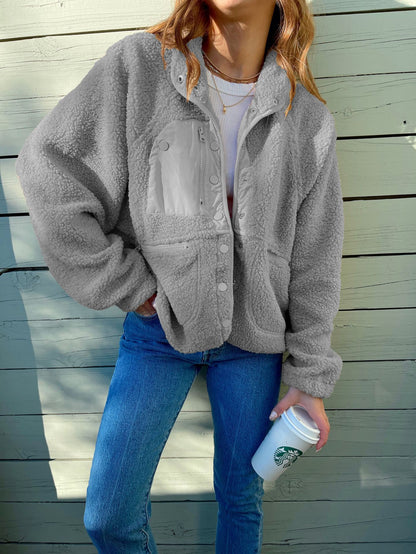 Veste Femme Style Japonais et Coréen en Laine avec Poches – Tailles M à XXL – Couleurs Variées
