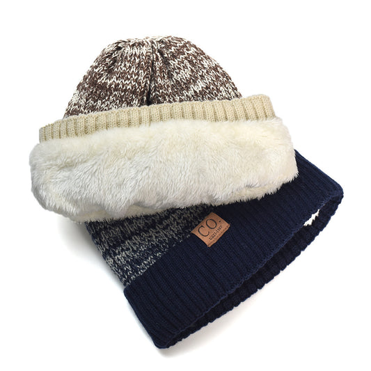 Bonnet Tricoté Femme/Homme – Doublure Polaire – Confortable et Chaud – Taille Unique