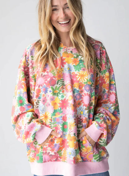 Sweat à Capuche Femme – Impression Numérique, Manches Longues, Style Doux