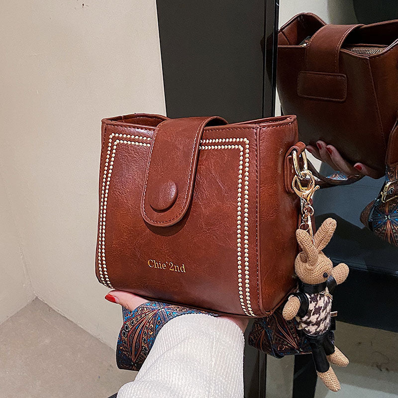 Sac Bandoulière Femme Nouvelle Mode – Style Rétro Européen & Américain, Texture Haute