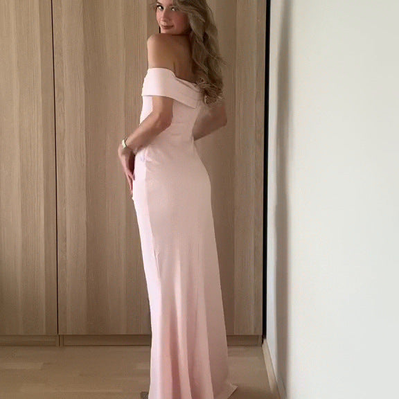 Robe Fendue Élégante Femme – Taille Haute, Style Chic & Tendance