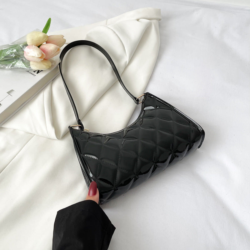 Petit Sac Bandoulière Carré Femme – Style Plaid Diamant, PU Durable