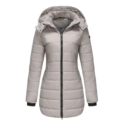 Veste Matelassée Imperméable Femme – Manches Longues, Chaude et Décontractée