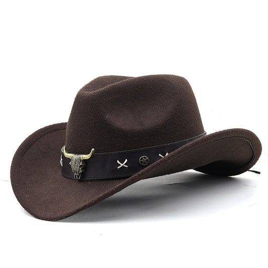 Chapeau Homme et Femme en Denim – Style Ethnique Western – Bords Roulés – Taille Ajustable