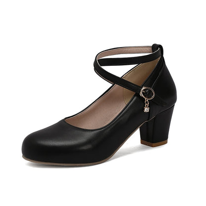Chaussures Femme Talon Épais – Mary Jane, Talon Haut, Boucle