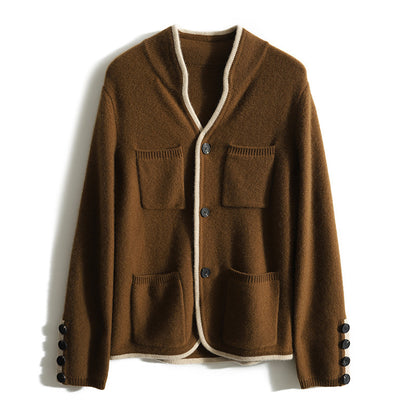 Gilet Tricot Femme – Cardigan Style Coréen, Coupe Large, Manches Longues