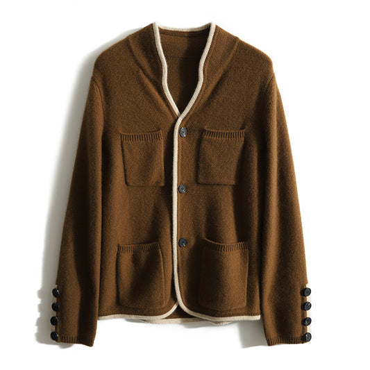 Gilet Tricot Femme – Cardigan Style Coréen, Coupe Large, Manches Longues