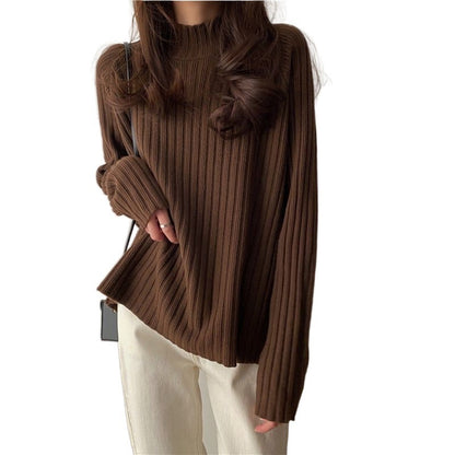 Pull Femme Col Montant Style Zen – Loose & Confort Épais