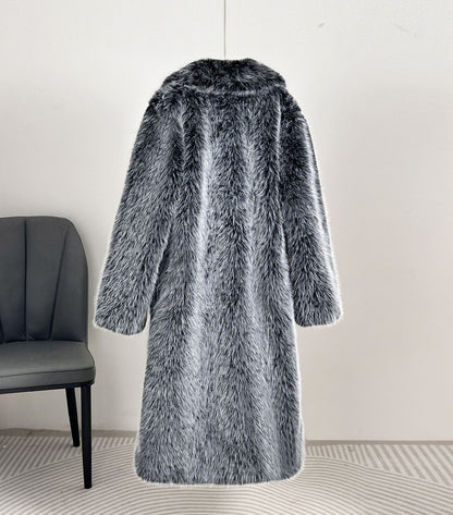 Manteau Femme Long 100cm en Fibre de Polyester avec Manches Longues et Finitions à Franges - L à XXL - Plusieurs Couleurs