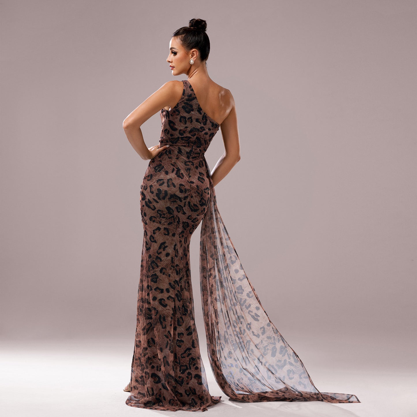 Jupe Femme Élégante Léopard à Paillettes – Jupe Courte Cintrée Style Chic