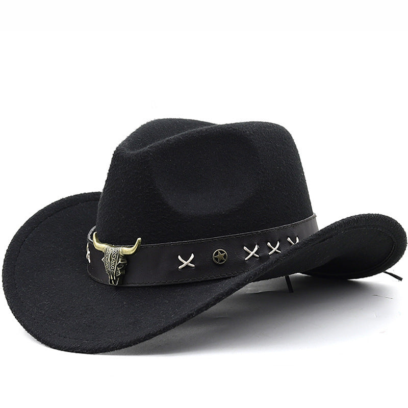 Chapeau Homme et Femme en Denim – Style Ethnique Western – Bords Roulés – Taille Ajustable