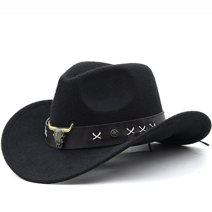 Chapeau Homme et Femme en Denim – Style Ethnique Western – Bords Roulés – Taille Ajustable