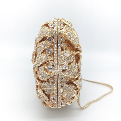 Sac Dîner Femme – Motif Rose Creux et Diamants, Style Européen et Américain