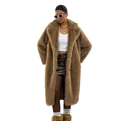 Manteau Femme Long 100cm en Fibre de Polyester avec Manches Longues et Finitions à Franges - L à XXL - Plusieurs Couleurs