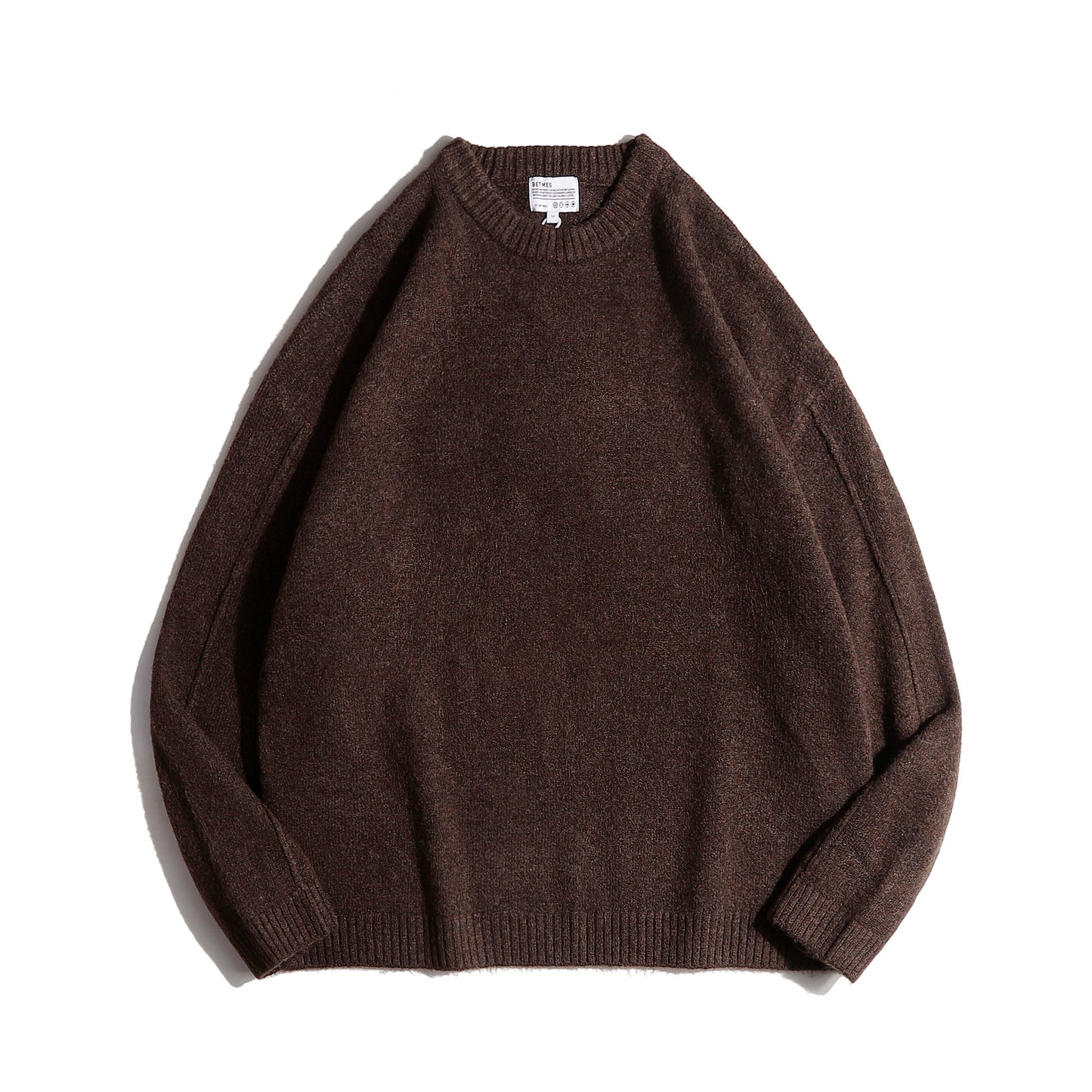 Pull Femme Décontracté – Style Rétro, Manches Longues, Coupe Loose, Automne