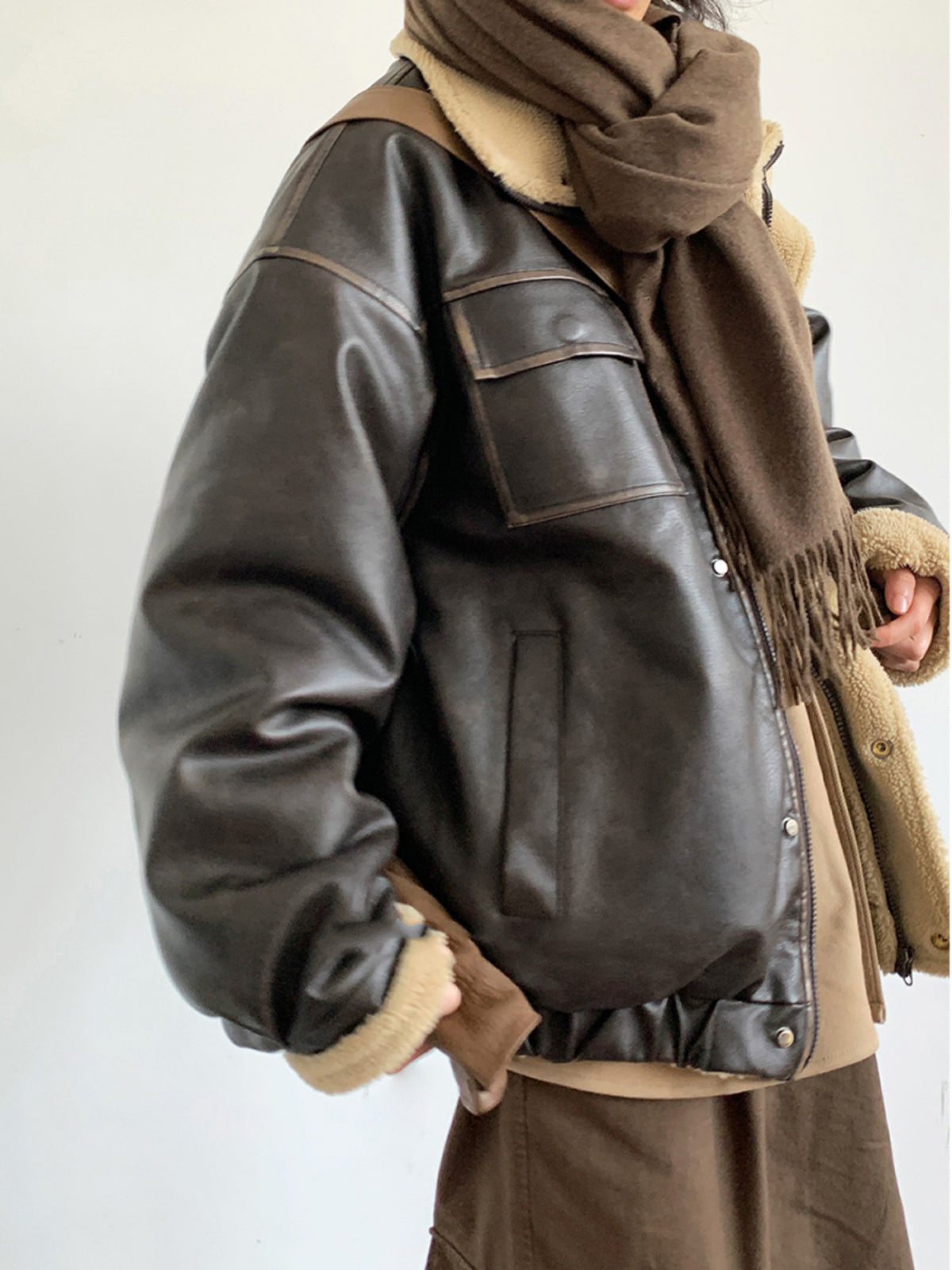 Veste Femme Col Montant – Style Rétro Japonais – Zippée – Automne Décontracté