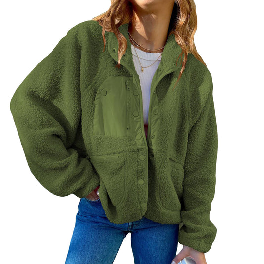 Veste Femme Style Japonais et Coréen en Laine avec Poches – Tailles M à XXL – Couleurs Variées