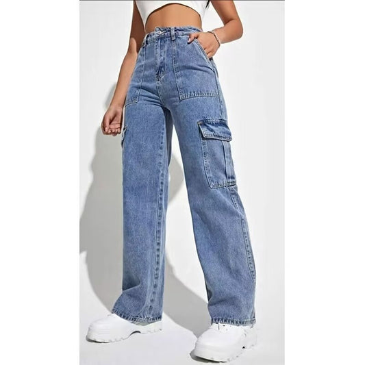 Pantalon Cargo Femme – Printemps & Automne, Multi-poches, Large et Décontracté