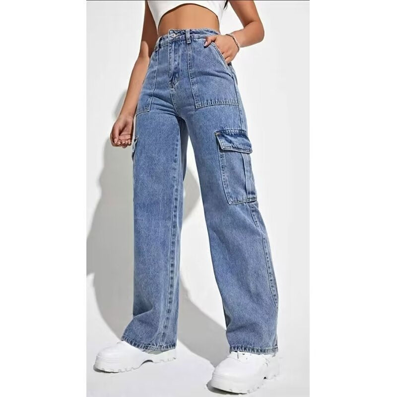 Pantalon Cargo Femme – Printemps & Automne, Multi-poches, Large et Décontracté