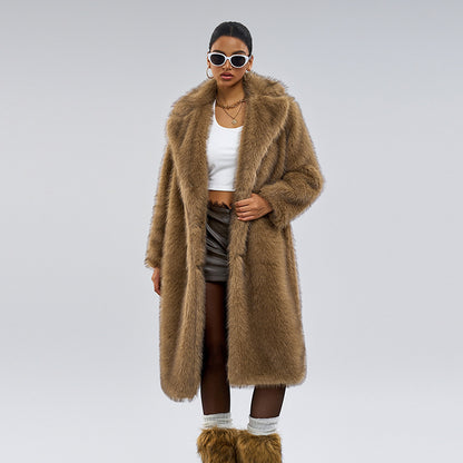 Manteau Femme Long 100cm en Fibre de Polyester avec Manches Longues et Finitions à Franges - L à XXL - Plusieurs Couleurs
