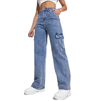 Pantalon Cargo Femme – Printemps & Automne, Multi-poches, Large et Décontracté